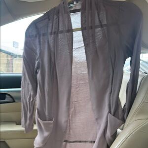 Chic Sheer Gray Blouse